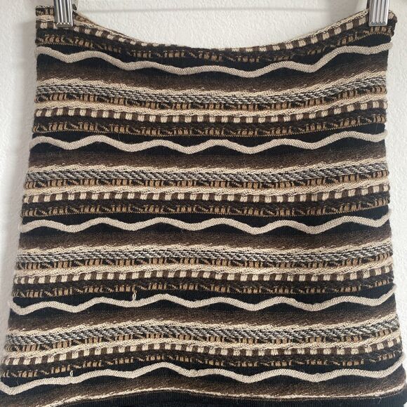 AlpandinA Tube Skirt / Dress / Shawl Black & Brown Knit Baby Alpaca Made in Peru - Picture 6 of 11